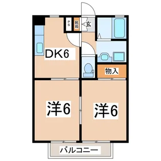 福島県郡山市富田東2【アパート】の間取り