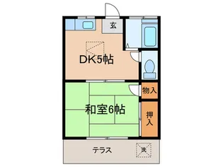 コーポメイフラワー【1階】の間取り