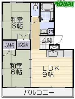 メロディハイツ下村I【1階】の間取り