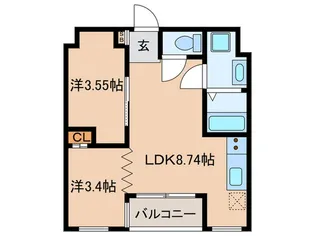 THE GRANDWIN【4階】の間取り