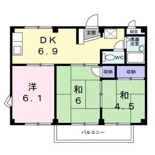 菅井アパート【2階】の間取り