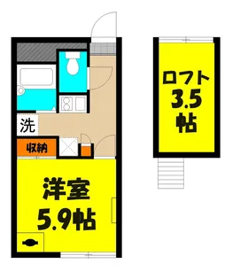 埼玉県北足立郡伊奈町内宿台4【アパート】の間取り