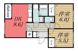 千葉県東金市田間【アパート】の間取り