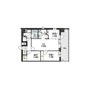 Grand Luce【9階】の間取り