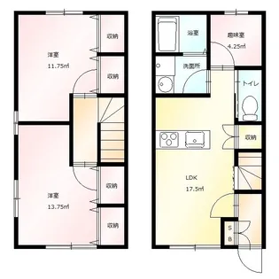 B-WEST【1階】の間取り