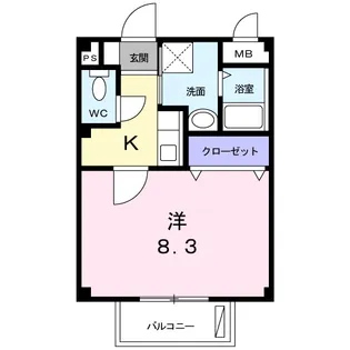 インサイド フラット【2階】の間取り
