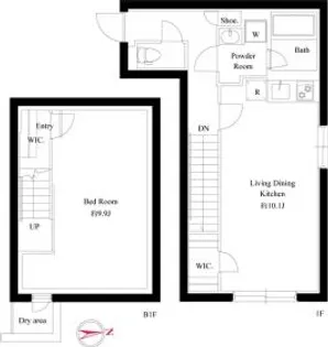 東京都渋谷区神宮前3【マンション】の間取り