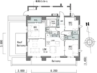華のテラス【6階】の間取り