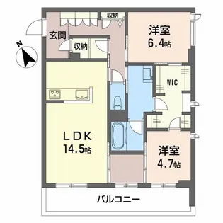 シャーメゾンサクラスクエア本郷【4階】の間取り