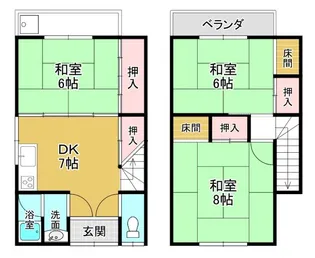 滋賀県大津市本堅田6【一戸建】の間取り