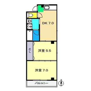 アーバン ドウェルYS【2階】の間取り