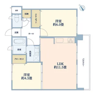 かみさく1号棟【3階】の間取り