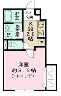 東京都中野区中央3【アパート】の間取り