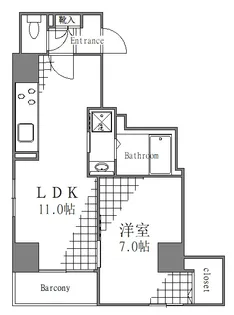 東京都台東区東浅草1【マンション】の間取り