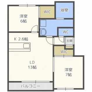 サージュブリエI【2階】の間取り