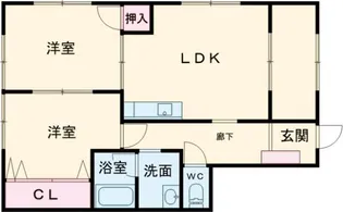 新潟県長岡市緑町1【アパート】の間取り