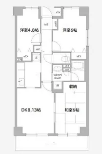 神奈川県横浜市青葉区市ケ尾町【マンション】の間取り