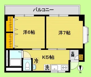 コスモ新中野【3階】の間取り