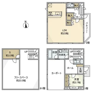東京都世田谷区奥沢2【一戸建】の間取り