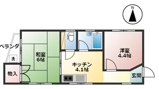 東京都足立区足立4【アパート】の間取り