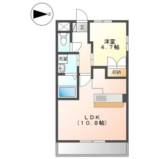 メゾン・オーガスト【1階】の間取り