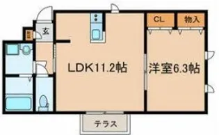 クレール東新小岩【1階】の間取り