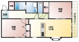 ラメール松江【3階】の間取り