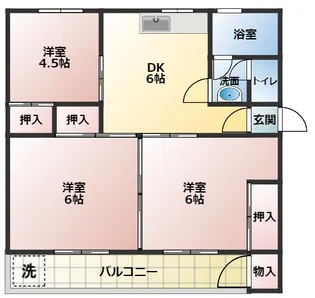 浜田マンションB【2階】の間取り