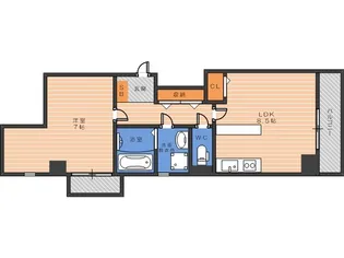 Wan’s Style阿倍野(ワンズスタイル阿倍野)【5階】の間取り