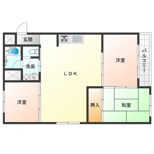 甲子園第7コーポラス【4階】の間取り