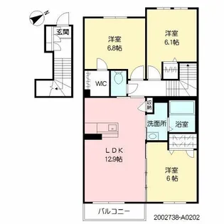 シャーメゾン宇佐【2階】の間取り