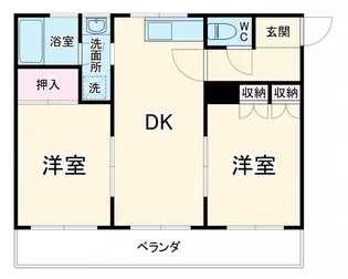 荒川ハイツ【1階】の間取り