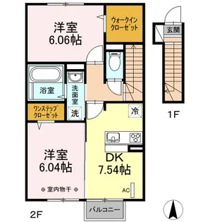 福島県福島市小倉寺字久保下【アパート】の間取り
