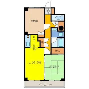 ユーポート末広【5階】の間取り