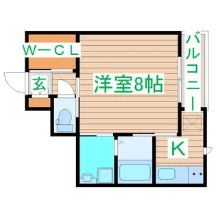 プランドール木ノ下【1階】の間取り