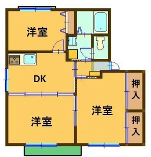 ワドウ北浦 A ・B棟【1階】の間取り