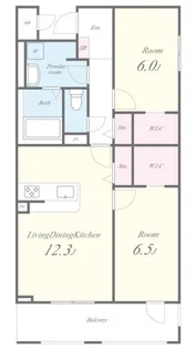アルメノア西新【1階】の間取り