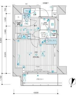 メインステージ九段下【4階】の間取り