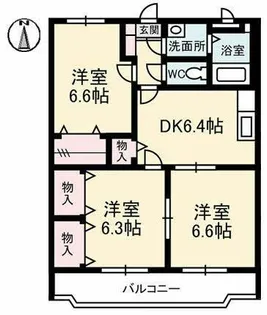 ペーシュメイ【1階】の間取り