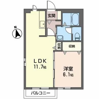 フェリーチェ川平【2階】の間取り