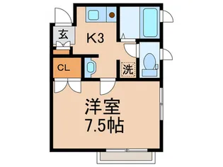 YKクラウン【1階】の間取り