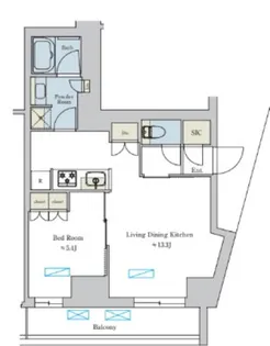 Brillia ist池尻大橋【3階】の間取り