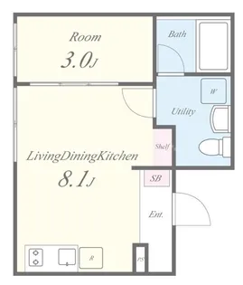 コルビジェスリー【1階】の間取り