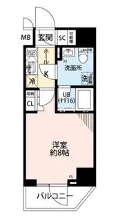 プレール・ドゥーク住吉IV【6階】の間取り