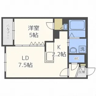ESTOR琴似(旧アストリア琴似)【1階】の間取り