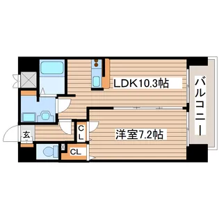 フロンティア北四番丁【2階】の間取り