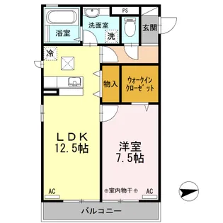 MDPマンション矢巾 B【1階】の間取り