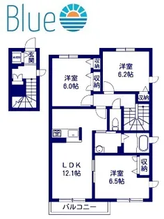 リベルテ湘南B【2階】の間取り