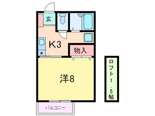 ドルフ甲南【2階】の間取り