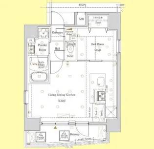 Log戸越【9階】の間取り
